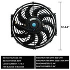 12  Inch Universal Slim Fan Push Pull Electric Radiator Cooling 12v Mount Kit