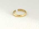 Gold Toe Ring In Half Round Design  2 1mm 14k Yellow Gold Filled And Adjustable