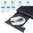 Slim External Cd Dvd Rw Drive Usb 3 0 Writer Burner Player Black For Laptop Us