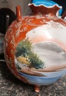 Antique Japanese Vase - Double Handle Hand Painted