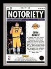 Luka Doncic 2024-25 Mosaic Basketball  5 Notoriety Blue Prizm  199 Los Angeles  