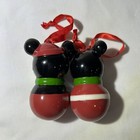 Disney Mickey And Minnie Mouse Christmas Tree 2 Ornaments 3 Inches