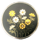 Vintage Powder Compact  Amita Of Japan  Damascene Unused In Box Excellent  262