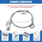 36 Inch Universal Stainless Steel Braided Throttle Cable Kit Inch Cable