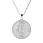 Bitcoin Sign Coin Pendant Necklace Men Women Stainless Steel  gold  Rose Gold 