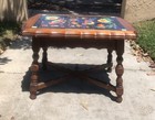Antique Wooden Tile Table Taylor Parrots Arts And Crafts Era