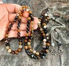 Real Brown Agate Aqeeq Islamic Prayer 99 Beads  Tasbih 99  Misbaha  Tasbeeh 8mm
