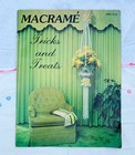 Vintage 70s How To Book Macrame Tricks And Treats Patterns Pot Hanger Purse Boho