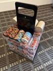 Casino Poker Chip Rack Carrier- Clay Poker Chips With Clear Case