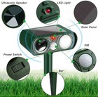 4pack Solar Ultrasonic Animal Repellent Dog Skunk Deer Raccoon For Garden