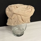 Vtg 1950s Beige Cap Hat W layered Design
