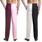 Concitor Mens Dress Pant Trousers Flat Front Solid Mix Multi Color Design