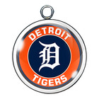 Detroit Tigers Glass Cabochon Charms     Handmade Baseball Jewelry Craft Supplies