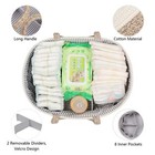 Baby Diaper Caddy Organizer 100  Cotton Baby Basket Bin With Removable Divider P