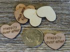 100 Qty 1  Happily Ever After Wood Hearts Table Confetti Wooden Wedding Decor  