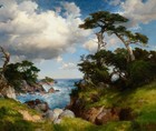 Thomas Moran Coast Of Monterey  California Vintage Art Print Antique Painting