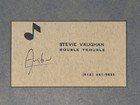 Stevie Ray Vaughan 1978 Double Trouble Business Card Inscribed    austin    Srv Auto