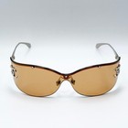 Chanel Cha71787 Shield Sunglasses Silver Frame Brown Lens Cc Logo Women