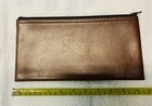 Vintage Columbia National Bank Of Chicago Norridge Zip Leather Deposit Money Bag