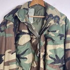 Us Army Coat Cold Weather Woodland Camo Pattern Field Jacket Large short