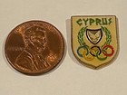 Vintage Olympic Nation Enamel Hat Lapel Pin Team Cyprus Laurel Wreath Cypress