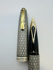 Vintage Sheaffer Imperial Fountain Pen Sterling Silver Diamond Pattern  Nos Mint