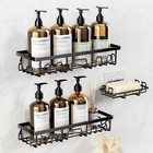 Shower Caddy  3 Pack Shower Shelves For Inside Bathroom  Rustproof Adhesive