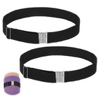 2pcs Womens Thigh Garter Belt Plus Size Adjustable Black Leg Strap Stockings