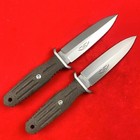 10   New Double Edge 440c Blade Micata Handle Tactics Dagger Hunting Knife Vth87