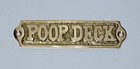 Door Sign  poop Deck  - Metal Wall Plaque Nautical Wall