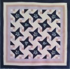 Vtg   Wamsutta   pinwheel   Quilt Pattern   Cotton Fabric Block   7 5 x7 5 