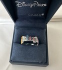 Disney Parks X Crislu  Disneyland Marquee Ring  Size 8  Ss platinum Plated  Nwb