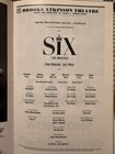 Rare Signed Six The Musical Playbill - Obc Cast - Feb 2020 Previews