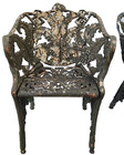 Pair Antique Cast Iron Chairs  Fern   Blackberry  Fiske  Mott  Nyc  33 t  105lb