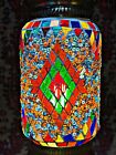 Turkish Moroccan Mosaic Colorful Lamp With Bronze Base Handmade