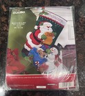 Plaid Bucilla Felt Stocking Kit Santa s List 86360 18  Toy Bag Christmas Nip New