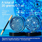 Face Glitter  2pcs Blue Body Glitter Gel  20g 0 7oz Makeup Glitter For Face  Bod