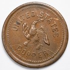 Civil War Token Cwt Tradesmens Currency One Cent   United States Copper