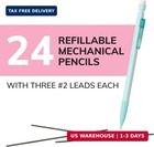 Bic Xtra-smooth Pastel Mechanical Pencils With Erasers  Medium Point  0 7mm   24