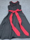Gaudi Leathers Dirndl Dress 40 Blouse 9 Apron 3 Pc Oktoberfest German Red Black