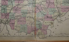 Rare Antique Dated 1875 Plat Map Of Ohio