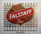 Vintage Falstaff Beer Calendar Metal Sign Stand Back Store Display Man Cave