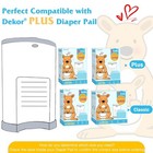 5 Pack Diaper Pail Refill Bags Compatible With Dekor Plus 5 Pack  Blue 