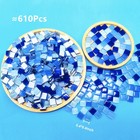 500g  1 1lb Bulk Crystal Mosaic Tiles  Assorted Color 500g  Blue Series 