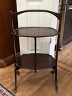 Rare Vtg Ferguson Bros Mahogany Folding Two Tier Flip Top Tray Butler Table 7762