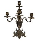 Vintage French Napoleon Iii Ormolu Gilt Bronze Five Branch Candelabra 17 h