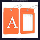 2 Pack Initial Luggage Tags For Suitcases Durable Travel Id Bag Labels