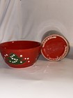 7 Vtg Waechtersbach Christmas Tree Pieces Germany Red Green Perfect Condition 
