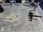 Star Wars Hot Wheels Lot Of 11 Ships - Includes Stands