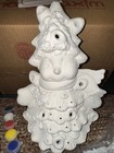 Whimsical Snowman Christmas Tree Paint Your Own  Ceramic Bisque 11    Complete Kit